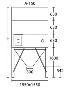 Silo Agro 2.19m³150/60deg h2280 M&M